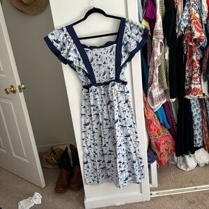 Britton Court MIDI Dress | Toucan Print
